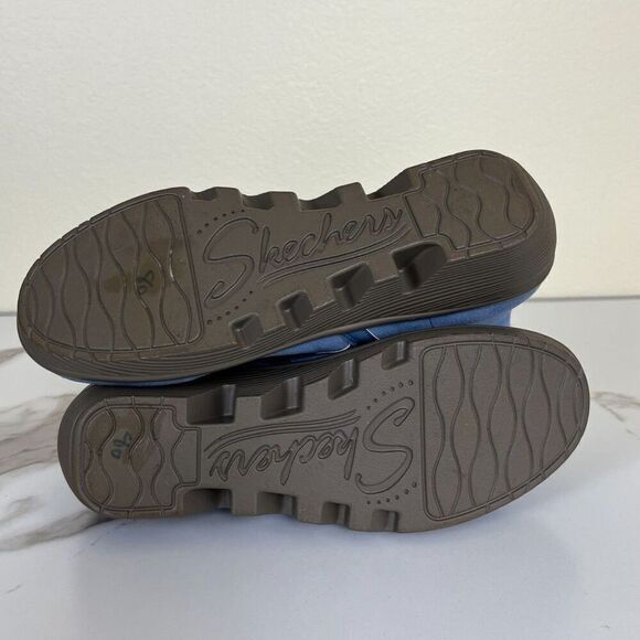 Skechers Women's Size 11 Blue Jumper Sweet Stud Suede Leather Faux Fur Booties - Picture 5 of 15